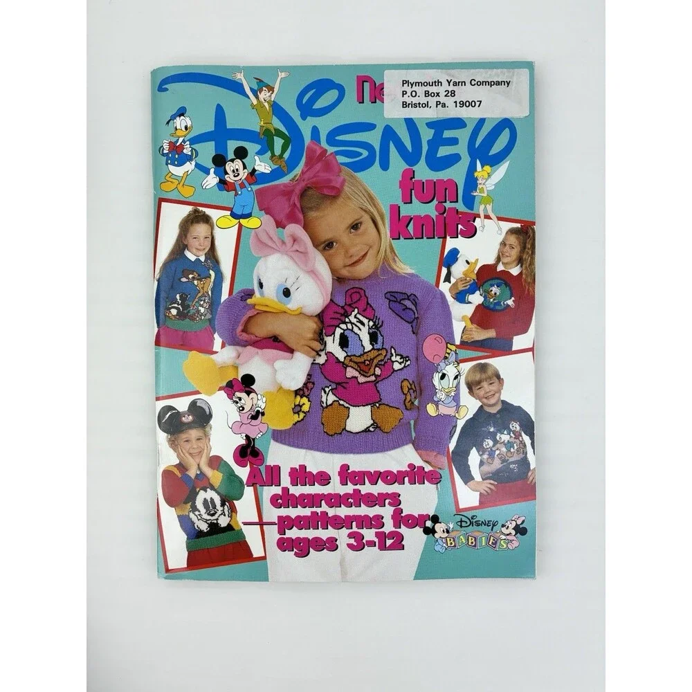 Disney Knitting Pattern Book Fun Knits Mickey Donald New Idea Age 3-12 years